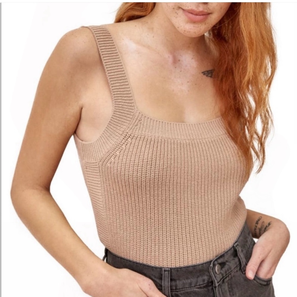 Reformation Yeta Cotton Sweater Tank Sand Size Medium. Barely worn.